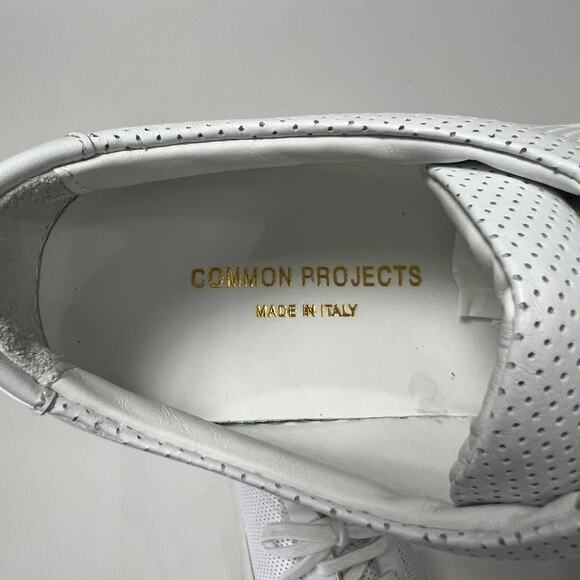 NEW COMMON PROJECTS Achilles Perforated Sneakers White Leather EU 42 US 9 Shoes - Picture 5 of 15